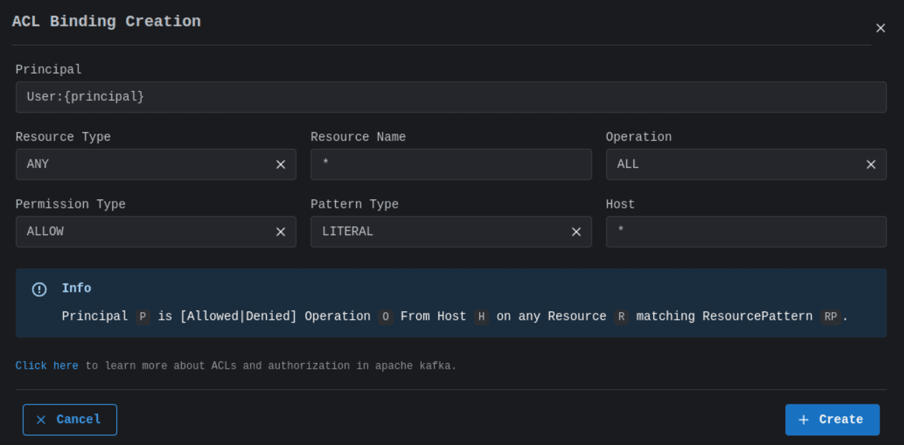 Cluster Create ACL Image