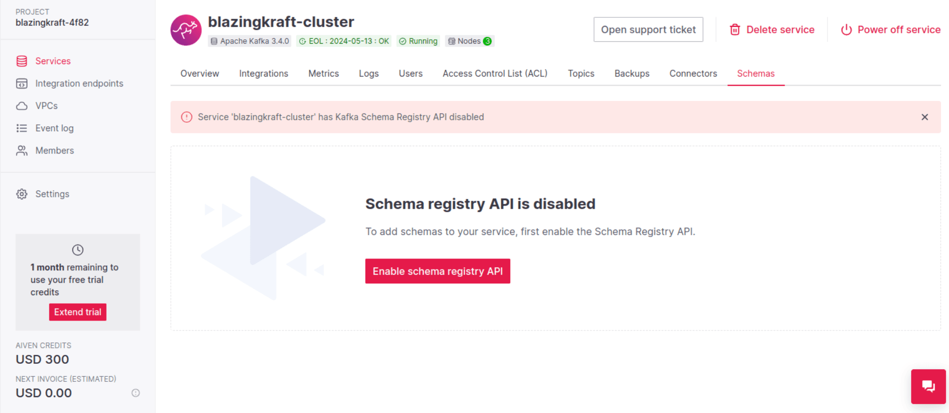 Enable Aiven Schema Registry Image