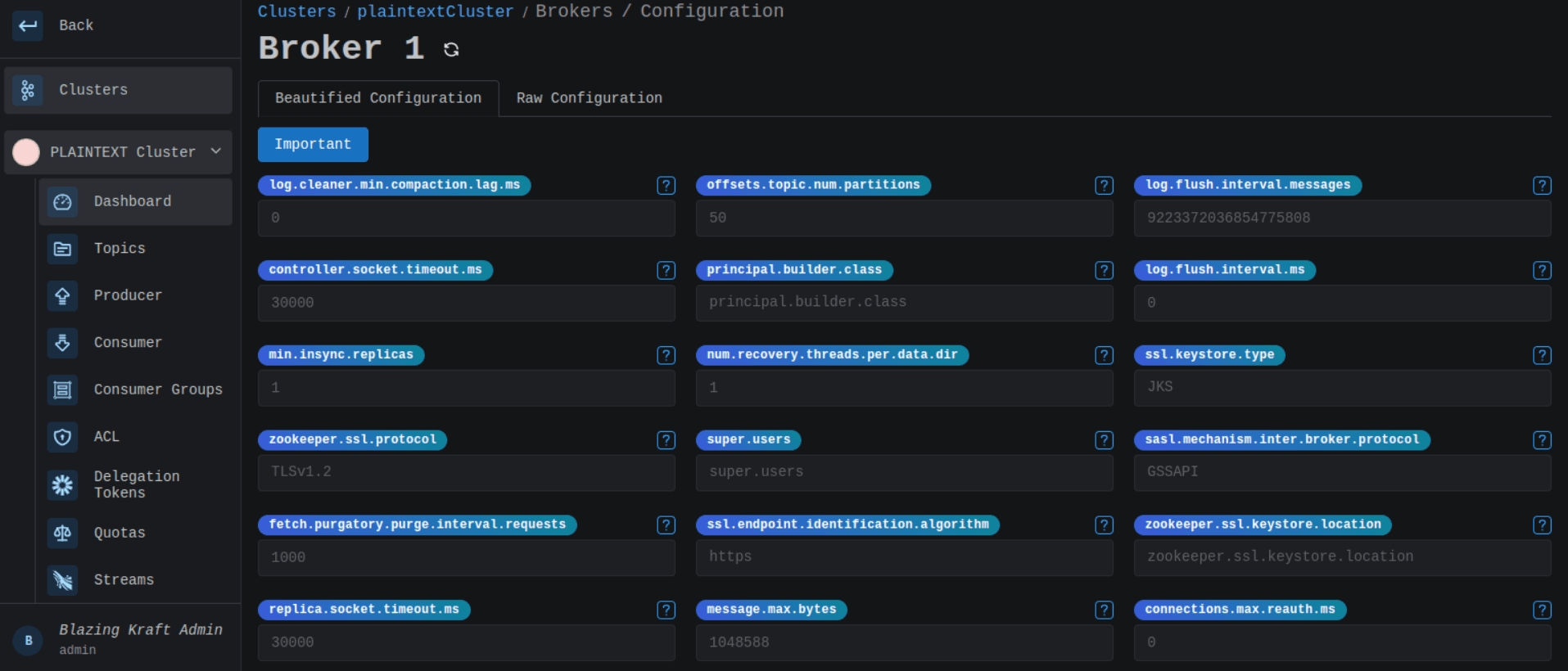 Cluser Dashboard Brokers Beautified Configuration Image