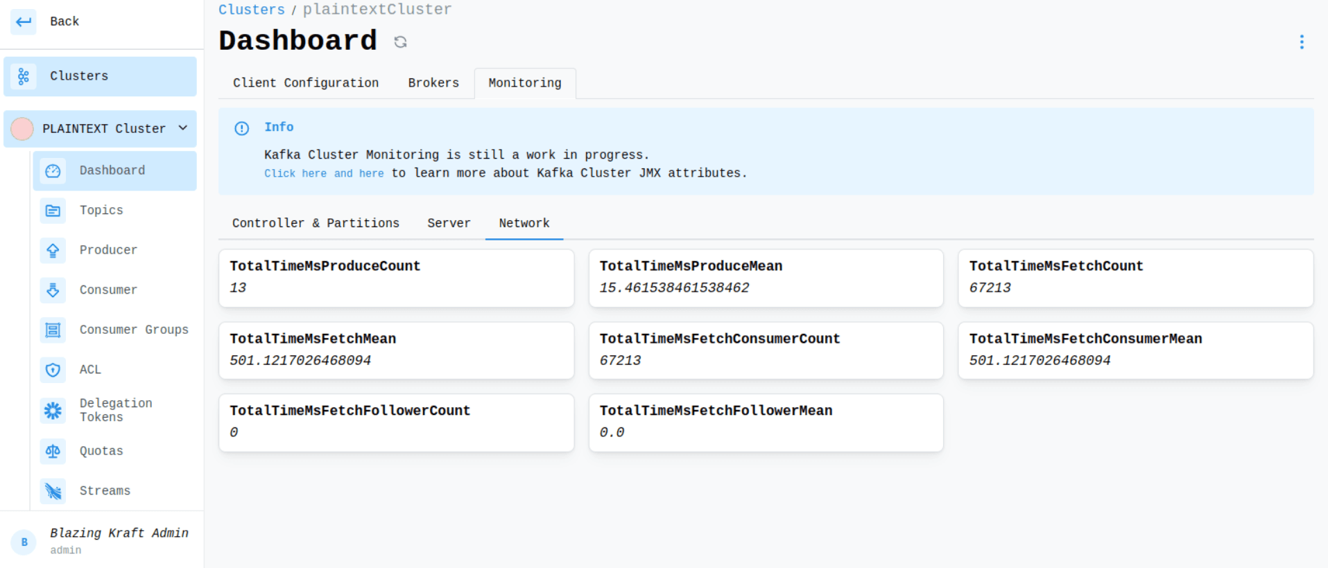 Cluster Dashboard Monitoring Network Image