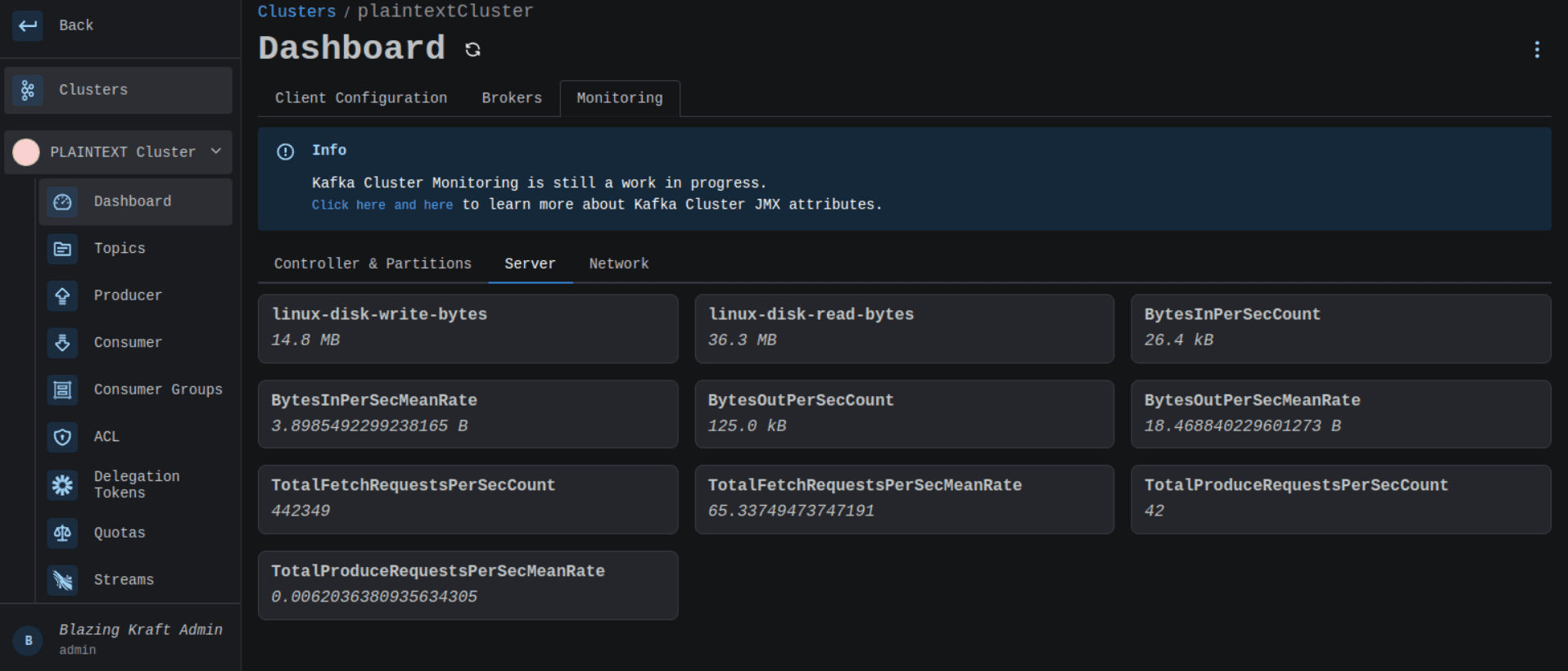 Cluster Dashboard Monitoring Server Image