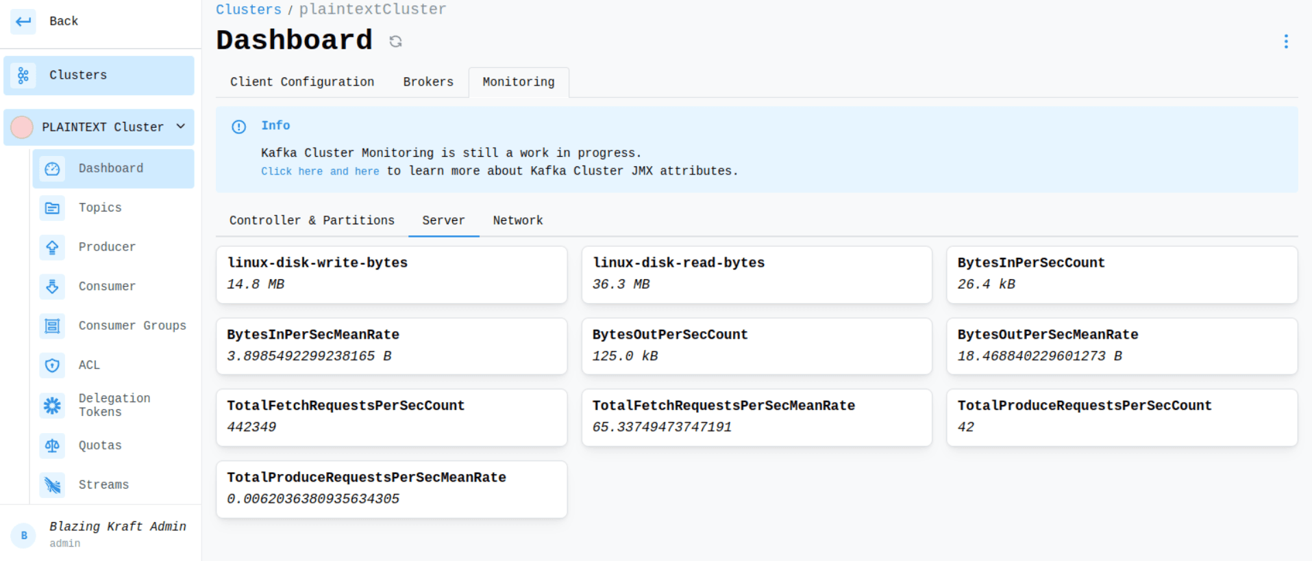 Cluster Dashboard Monitoring Server Image