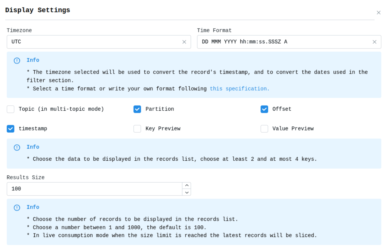 Cluster Consumer Settings Image