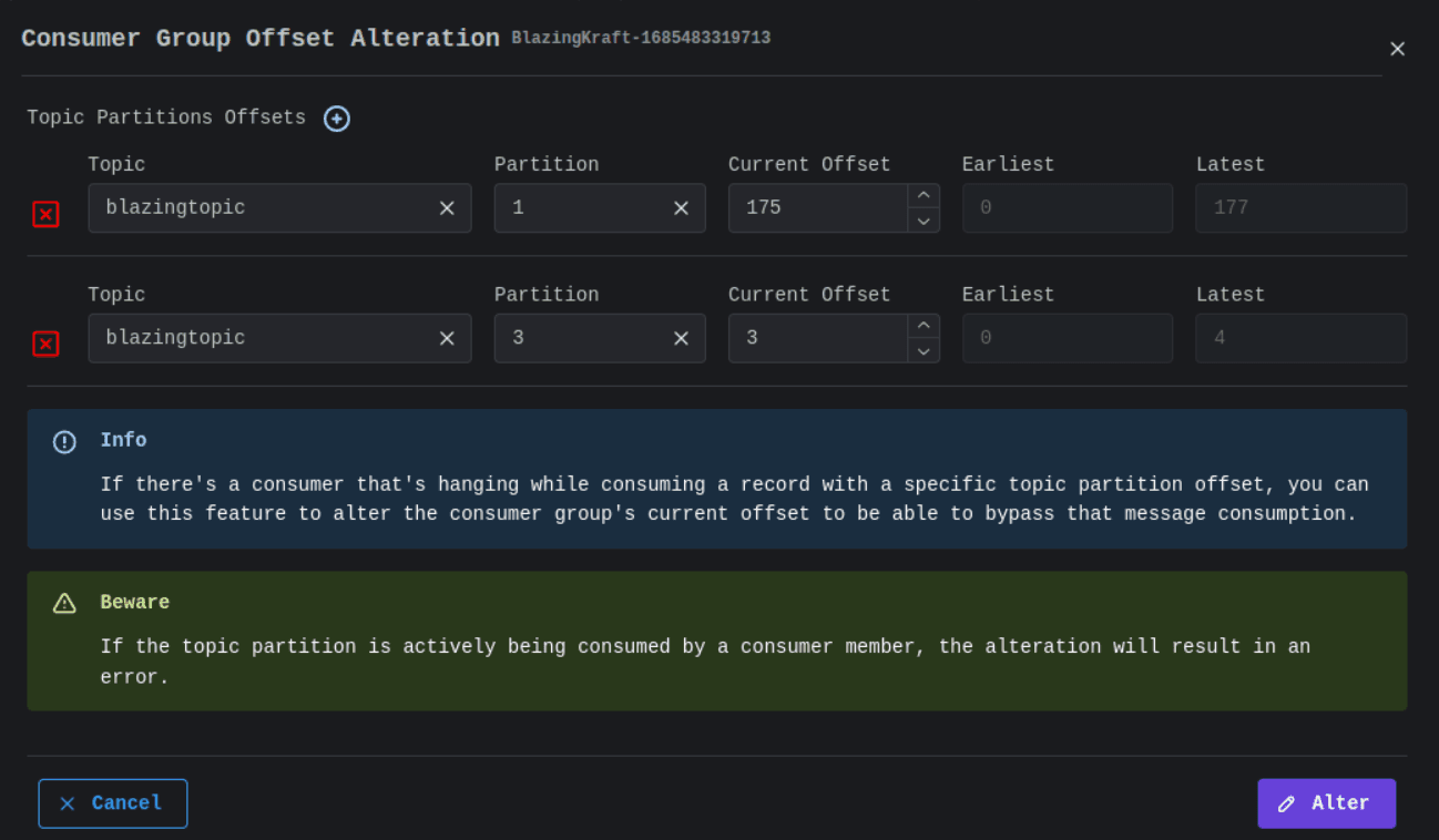 Cluster Consumer Group Offsets Alteration Image