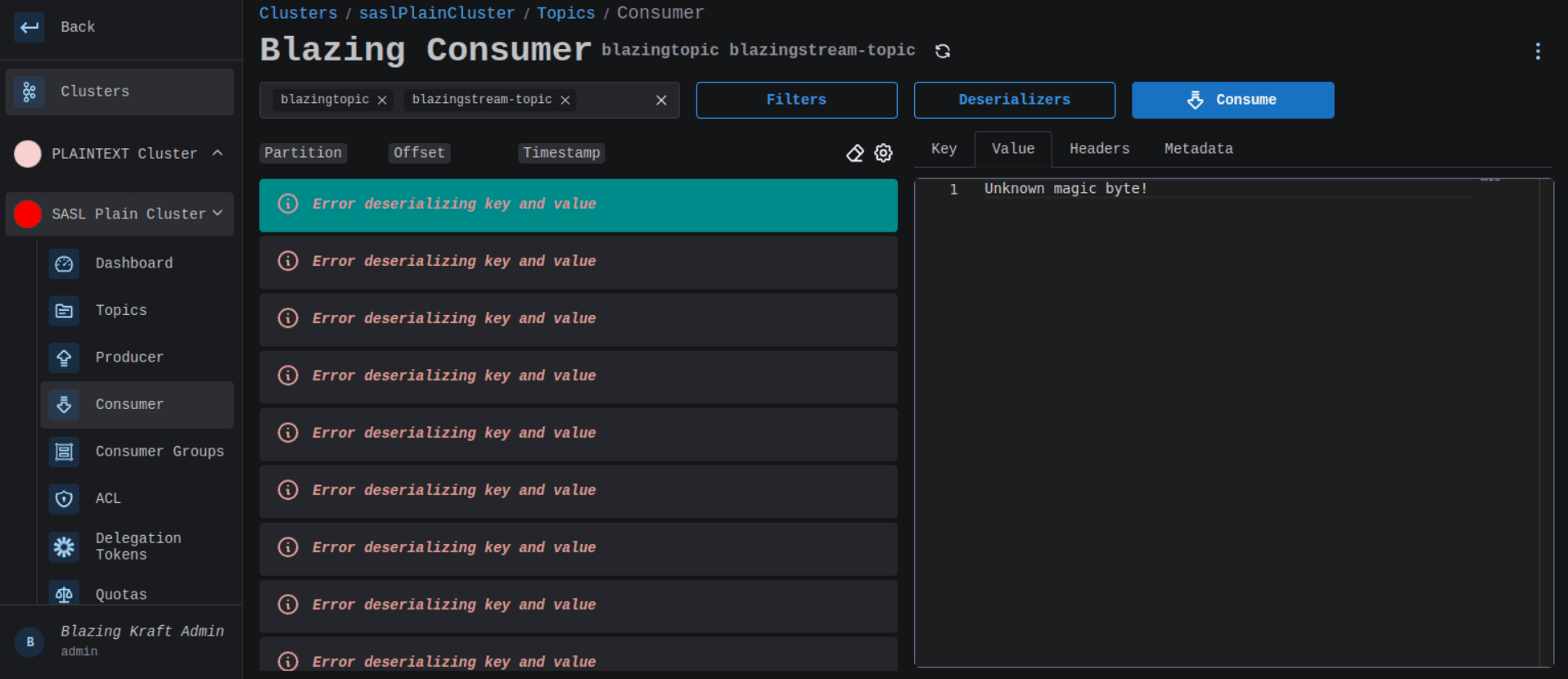 Cluster Consumer Failed Records Image