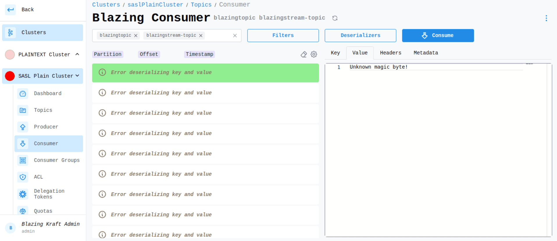 Cluster Consumer Failed Records Image