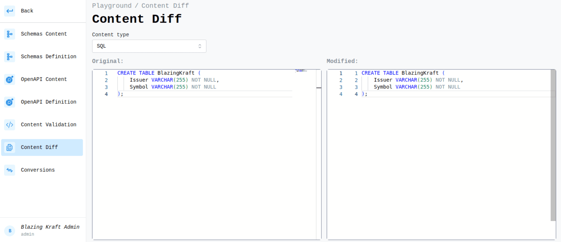 SQL Diff Image