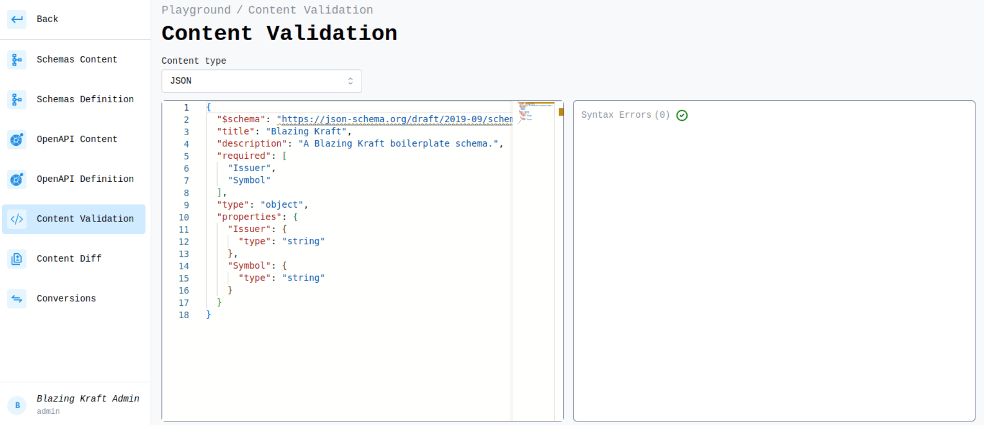 JSON Content Validation Image