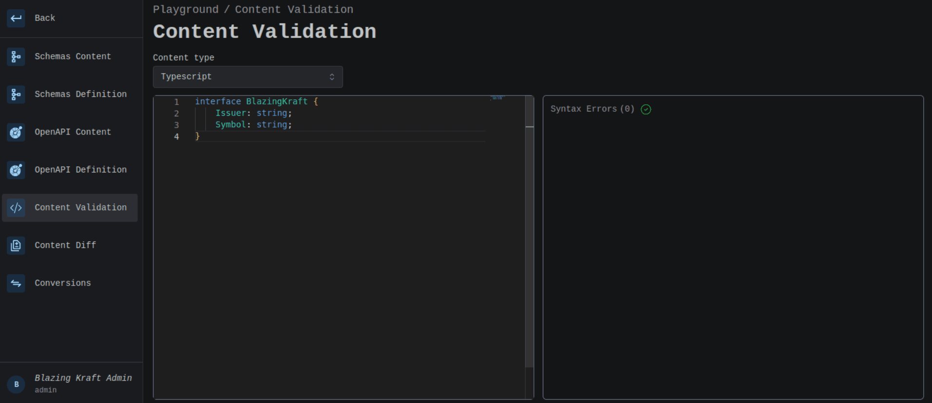 TypeScript Content Validation Image