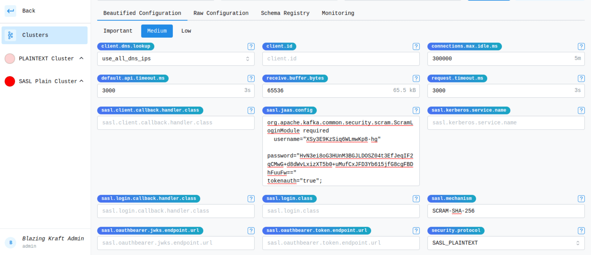 Create SASL SCRAM Cluster JAAS Configuration Image