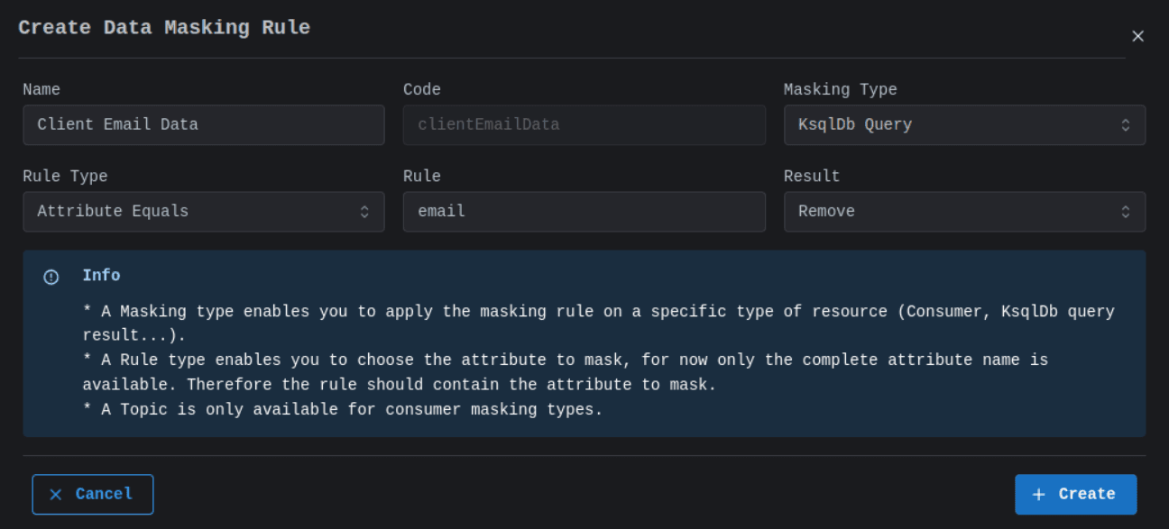 KsqlDB Query Rule Image