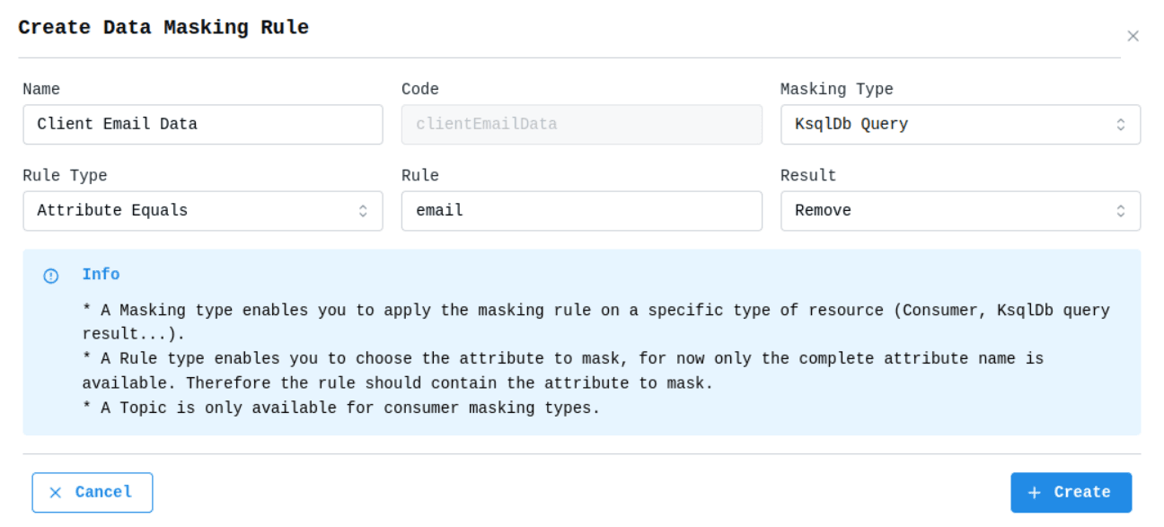 KsqlDB Query Rule Image