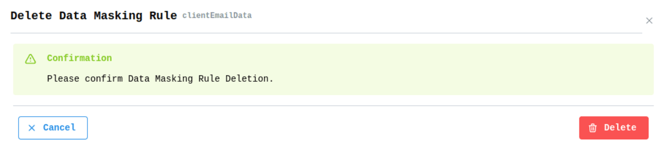 Delete Data Masking Rule Image