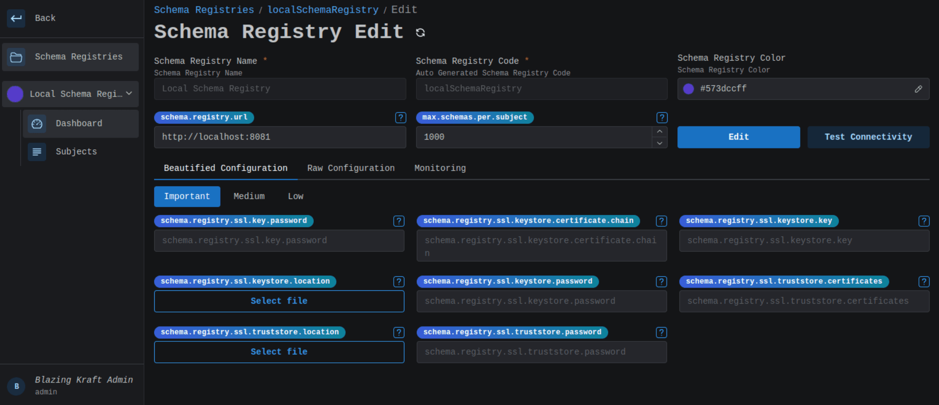 Edit Schema Registry Image