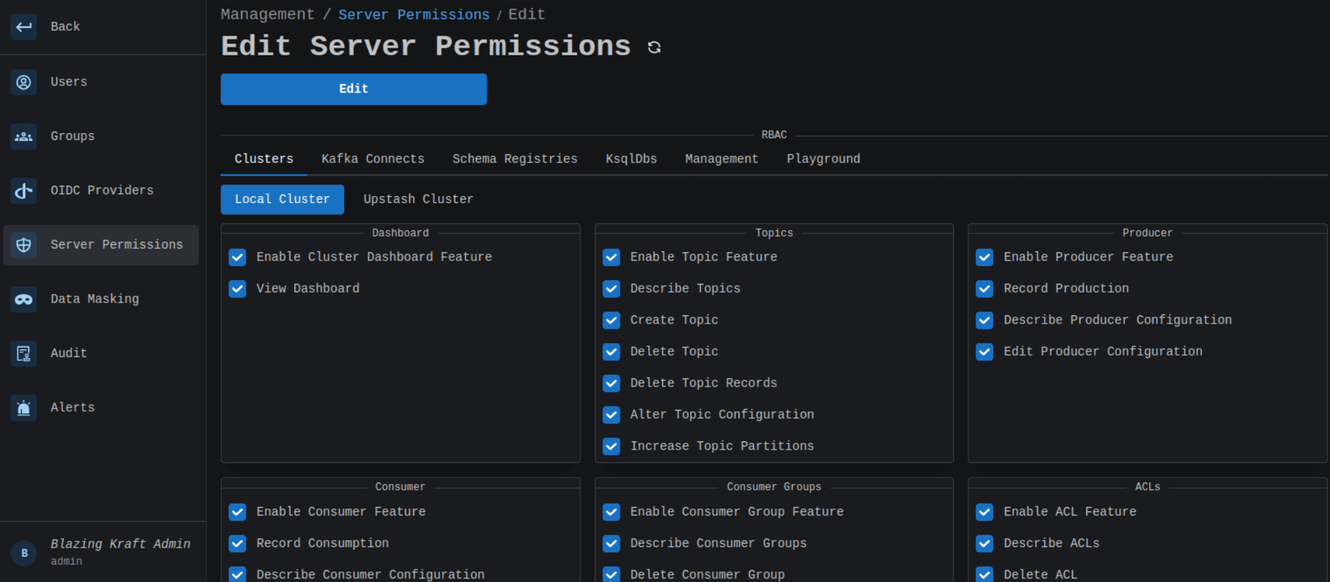 Edit Server Permissions Clusters Image