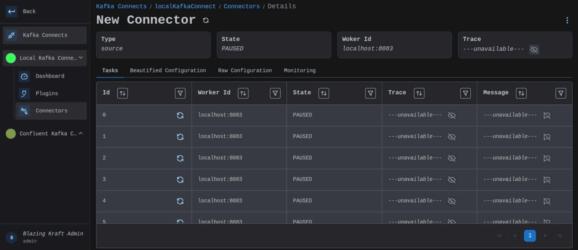 Kafka Connect Connector Details Tasks Image