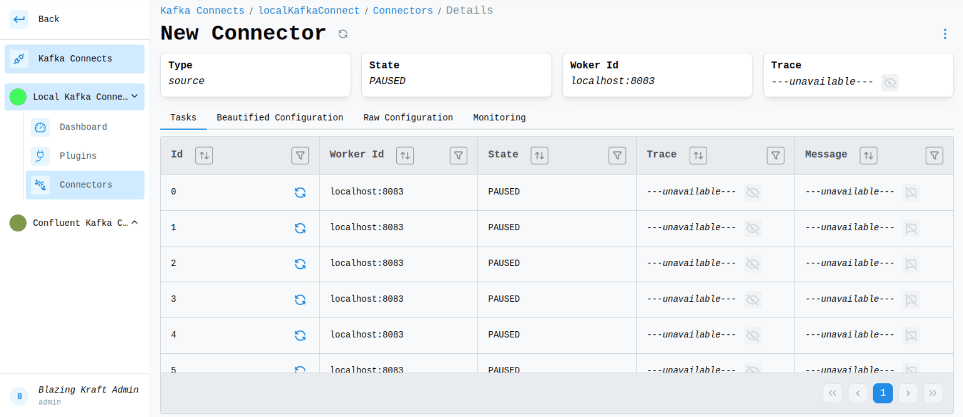 Kafka Connect Connector Details Tasks Image