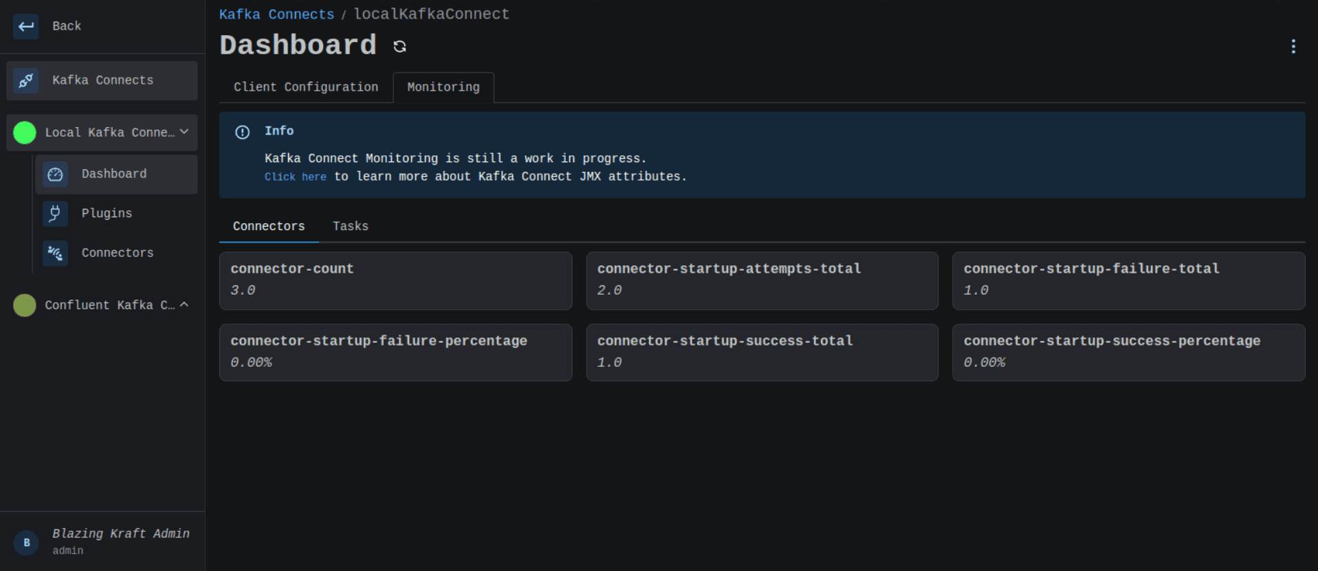 Kafka Connect Dashboard Connectors Monitoring Image