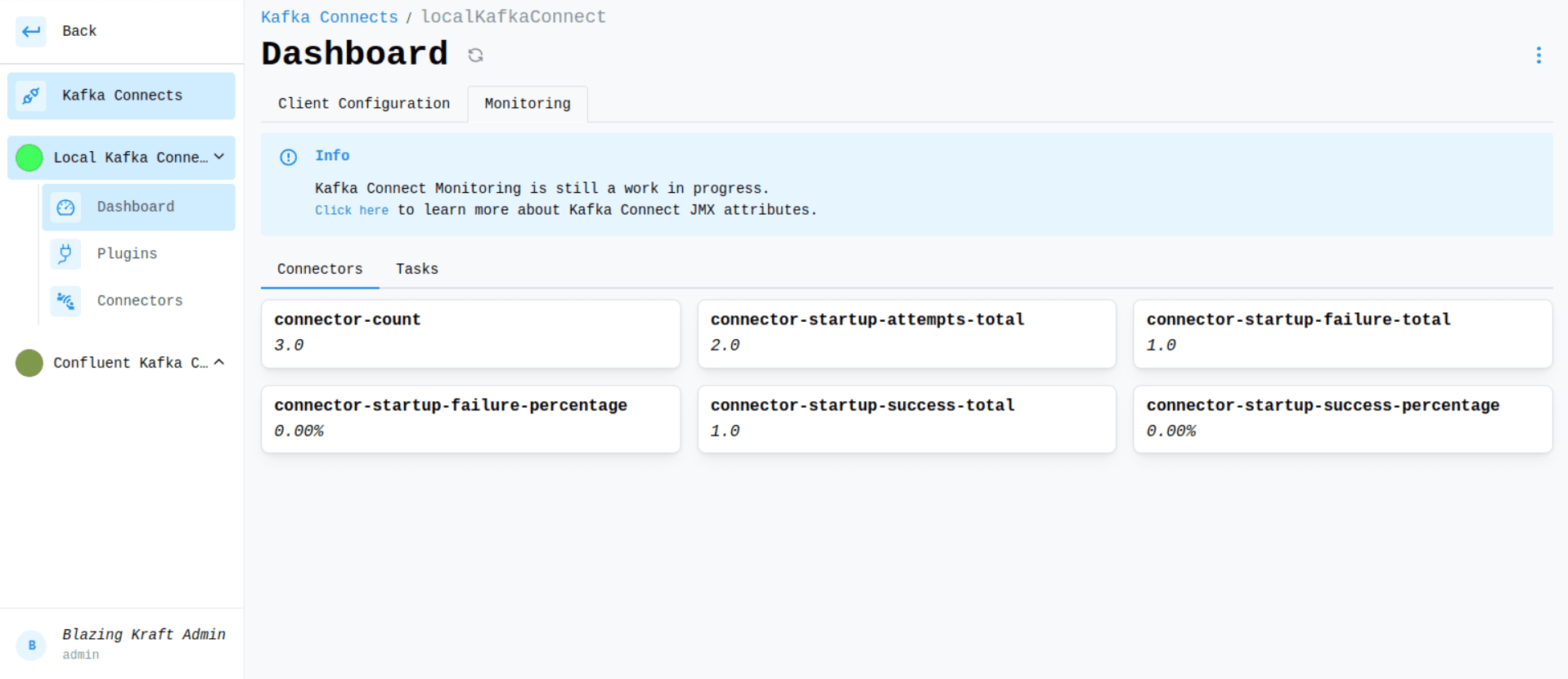 Kafka Connect Dashboard Connectors Monitoring Image