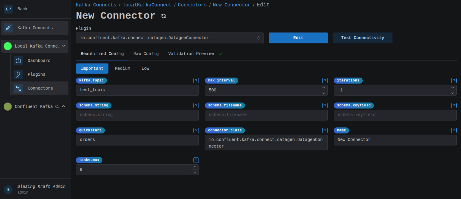 Kafka Connect Edit Connector Image