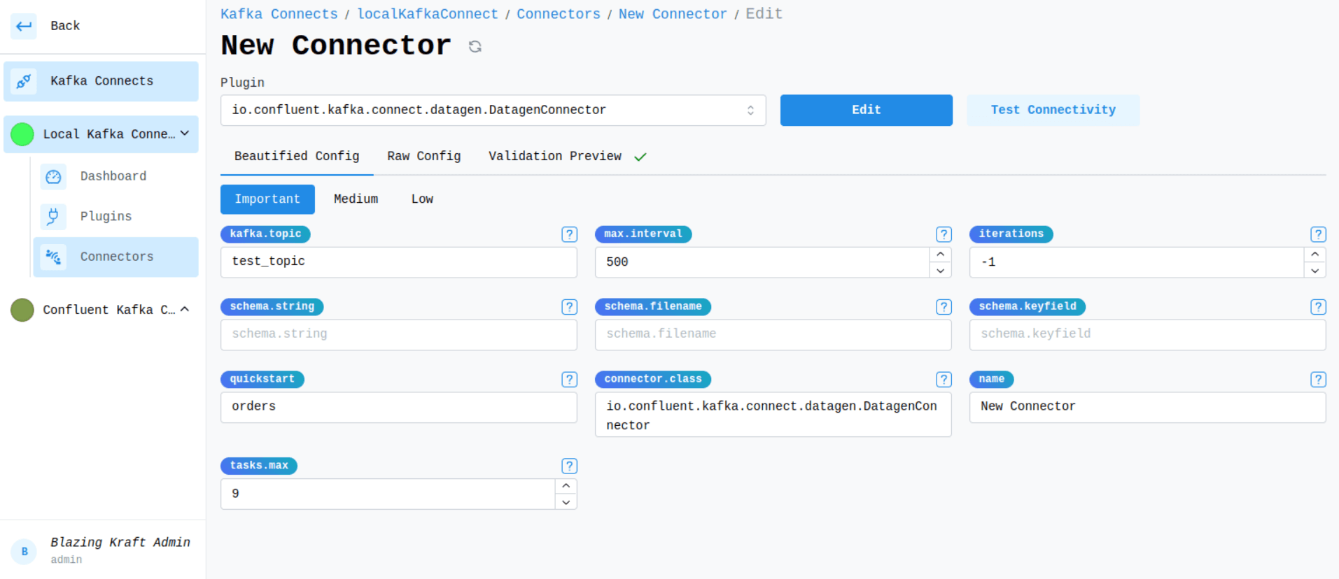 Kafka Connect Edit Connector Image