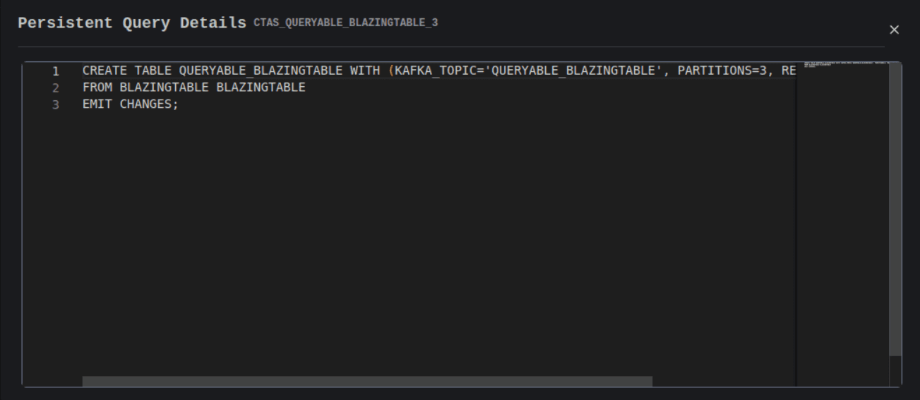 KsqlDB Query Details Image