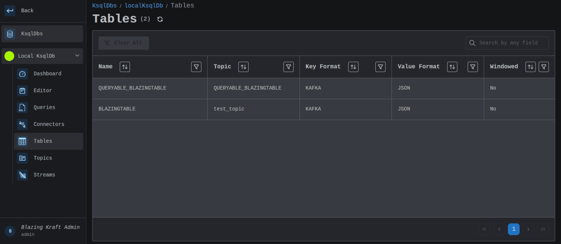 KsqlDB Tables Image