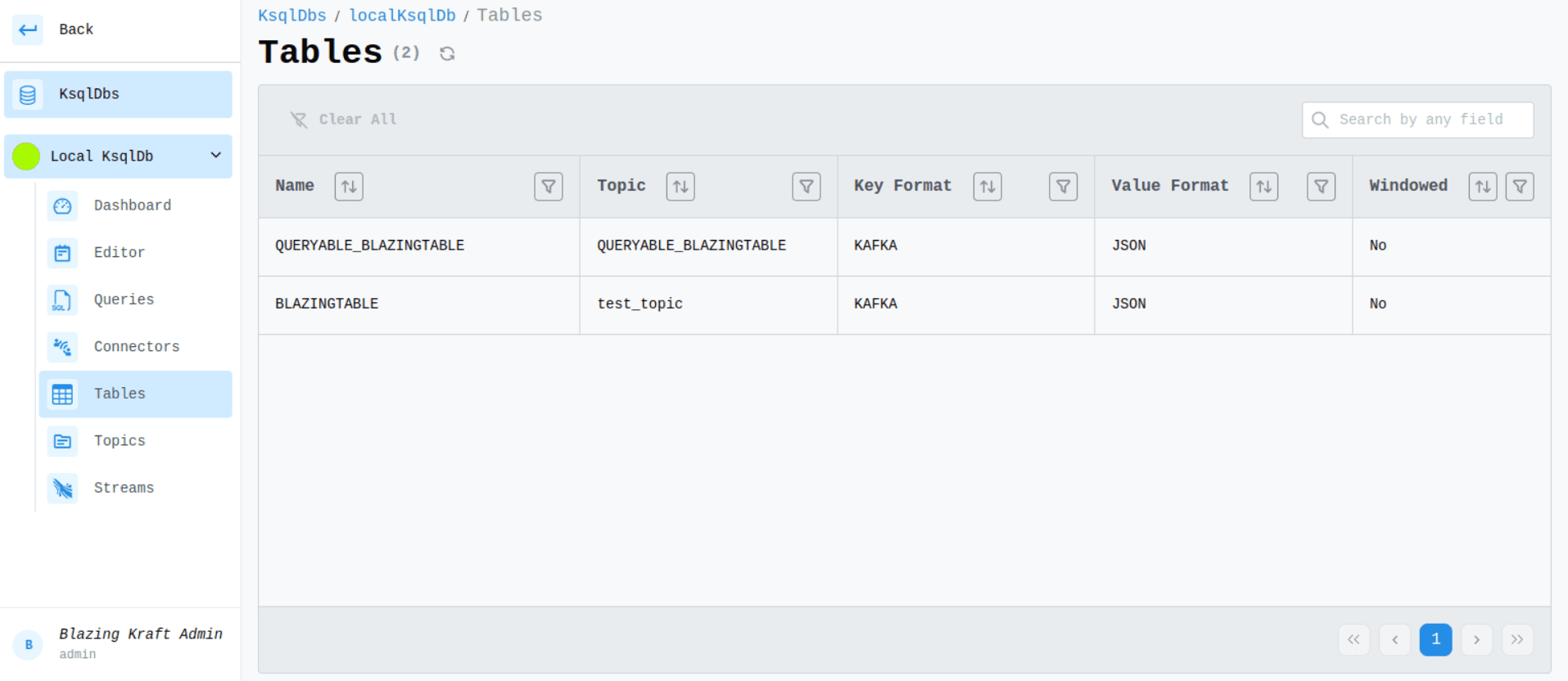 KsqlDB Tables Image