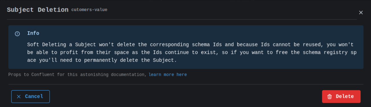 Schema Registry Soft Delete Subject Image