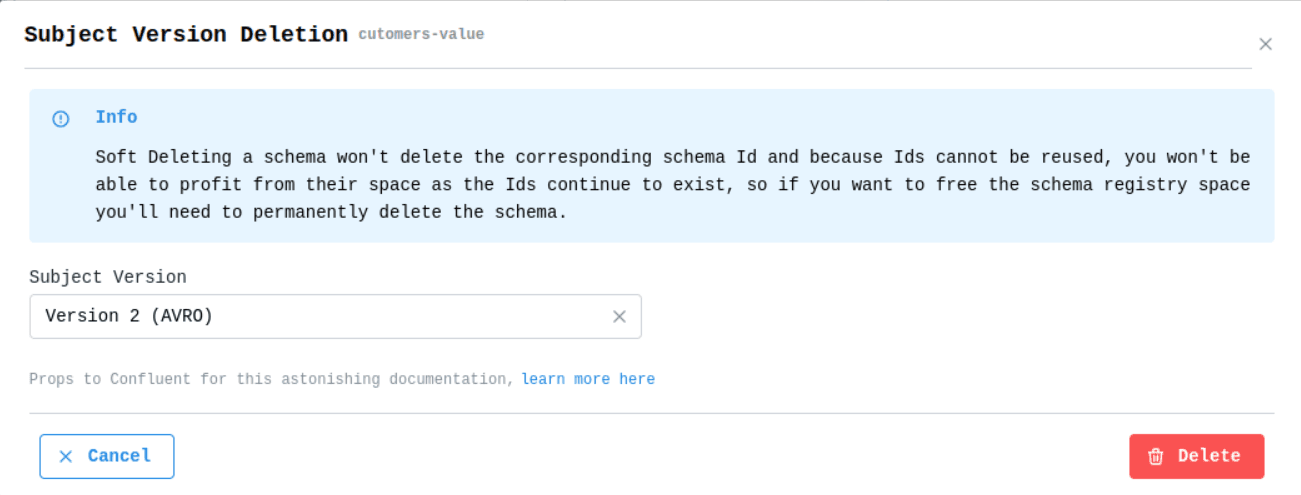 Schema Registry Soft Delete Subject Version Image